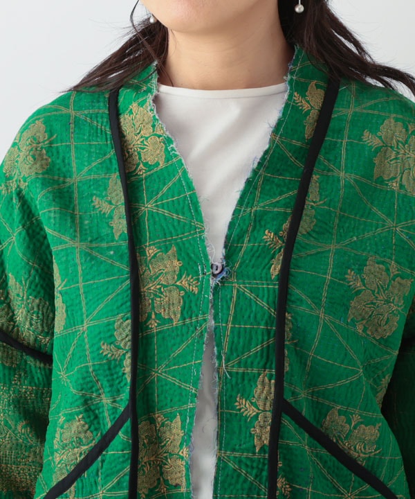 ラリーキルトパイピングジャケット （グリーン）｜KANKAN ONLINE SHOP