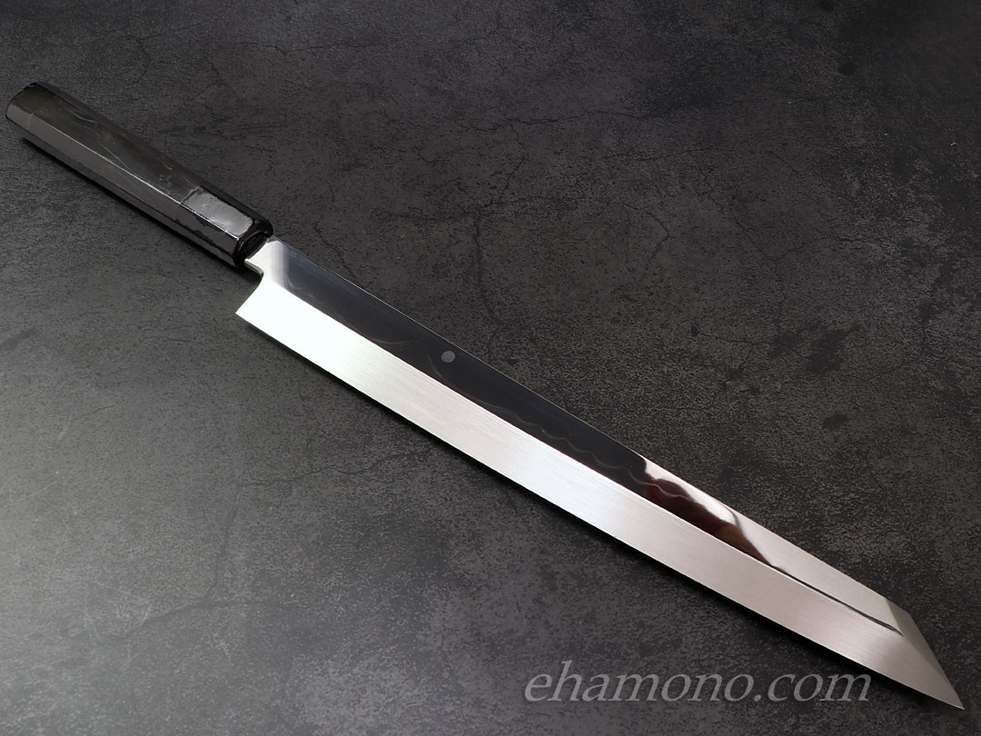 堺孝行 富嶽 剣型柳刃 白二鋼本焼 鏡面300