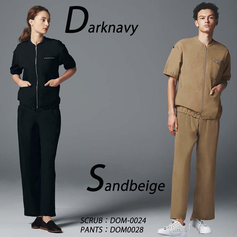 公式] DOM0028 タック入りユニセックスパンツ