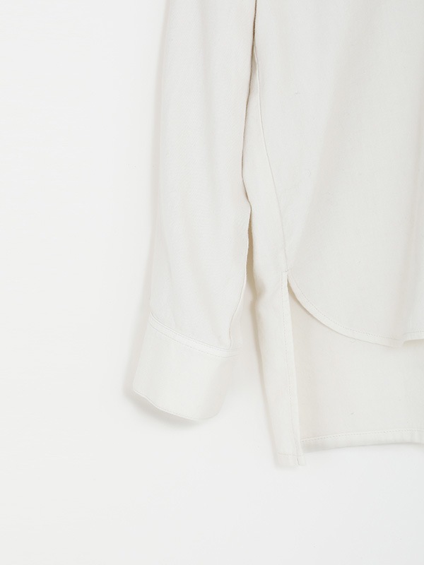 evam eva｜cotton wool band collar shirt [men's]｜men's