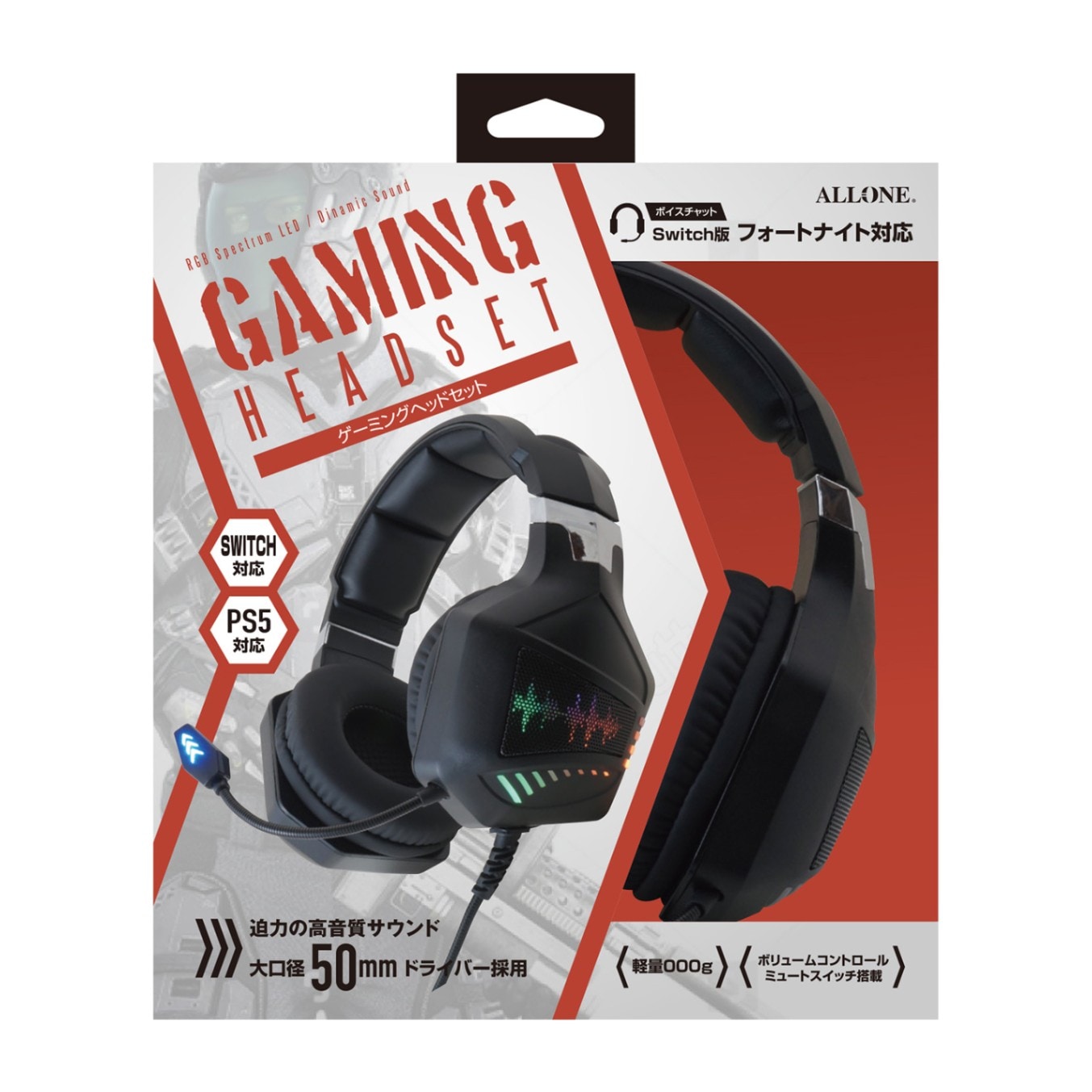 LED内蔵ゲーミングヘッドセット エントリーモデル |4580098923741