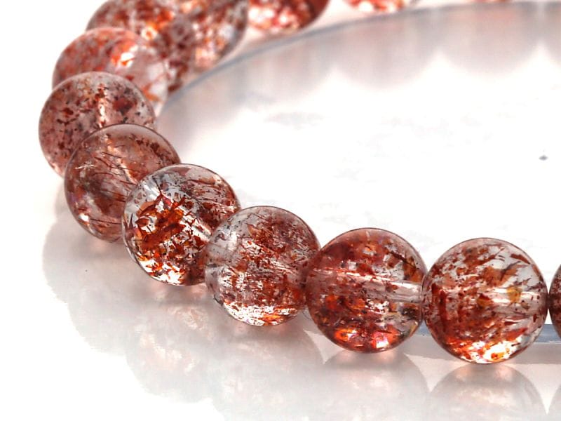 ストロベリークォーツ ブレスレット 8.5mm玉 No.28 最高級（5A）｜最
