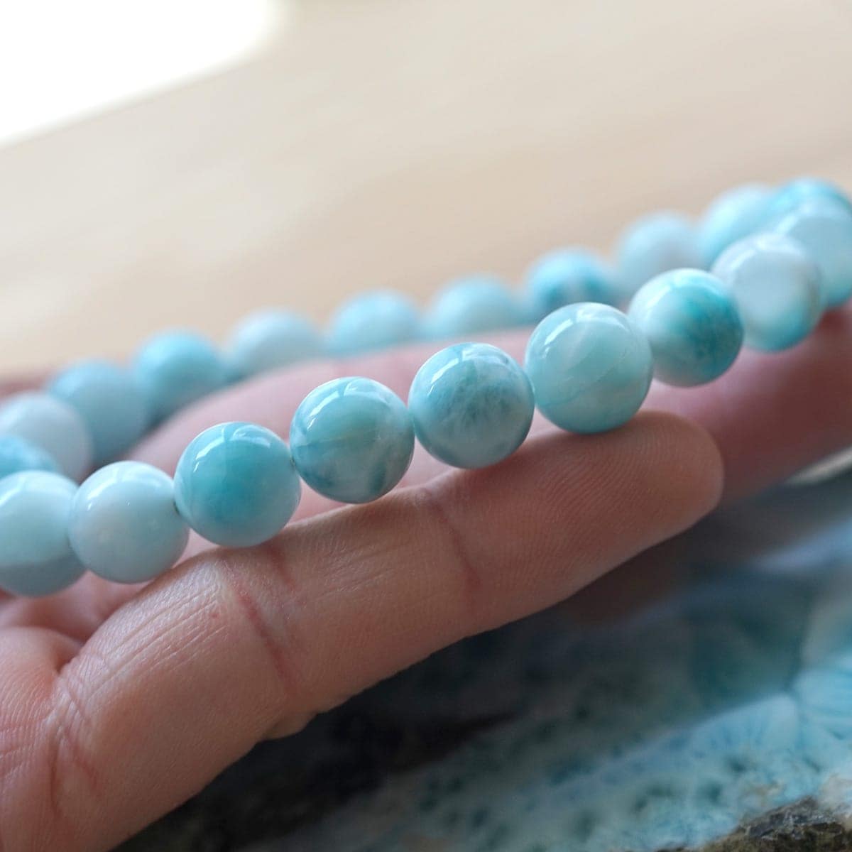 ラリマー ブレスレット 10mm玉 No.29 最高級（5A） [ 画像現物・一点物