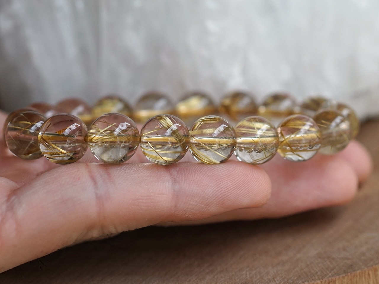 タイチンルチル ブレスレット 11mm玉 No.29 最高級（5A） ｜最高級