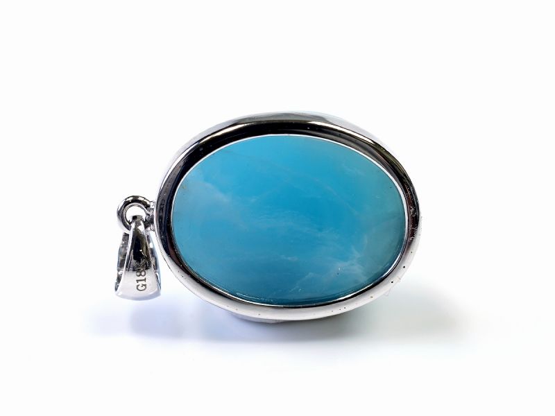 ラリマー ペンダントトップ （18金ホワイトゴールド） No.7 最高級