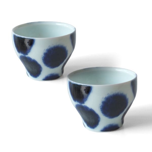 波佐見焼 古染付煎茶碗ペアセット - 光春窯（コウシュンガマ
