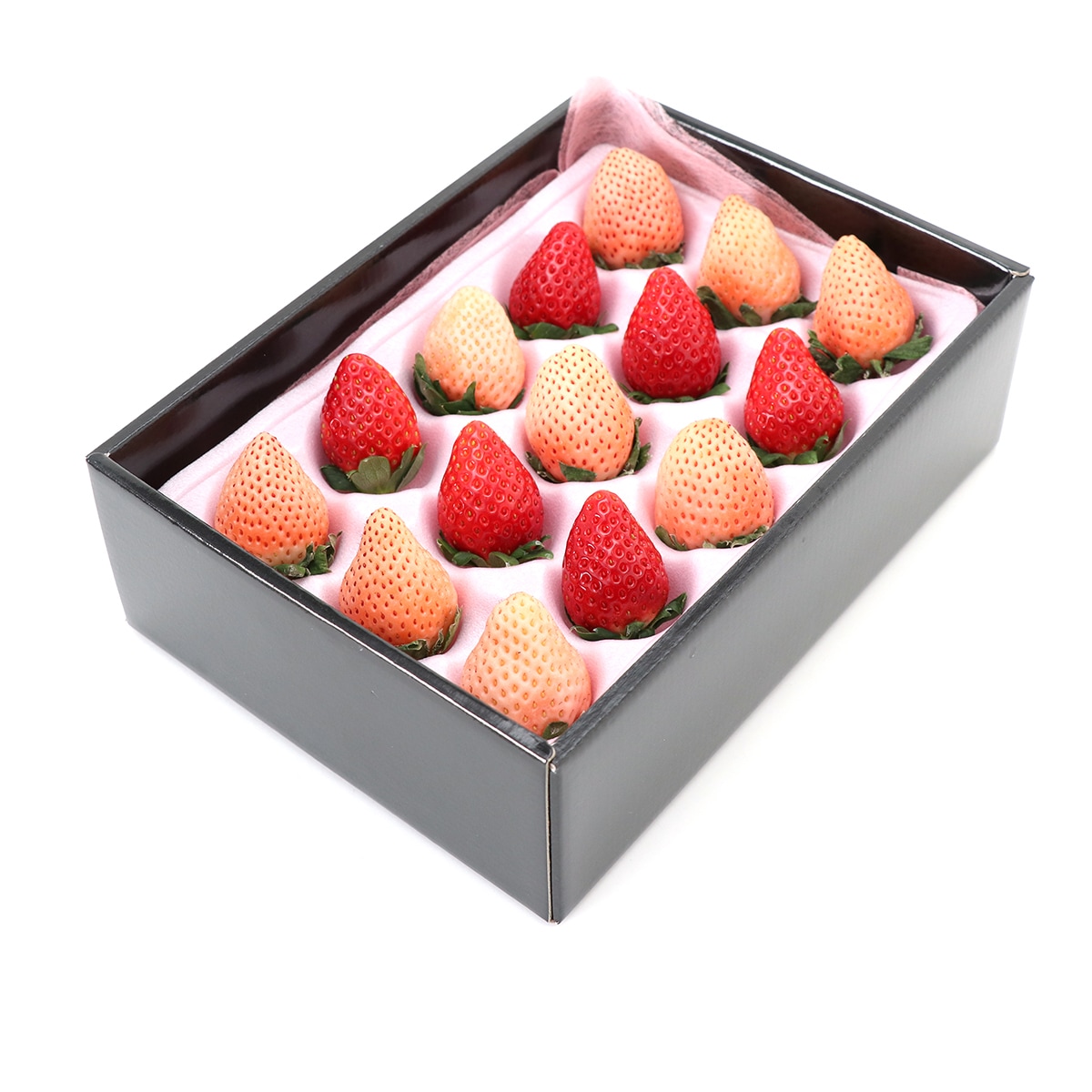 送料込】【当日発送可】紅白いちごセット （12～20粒） 化粧箱入 200g