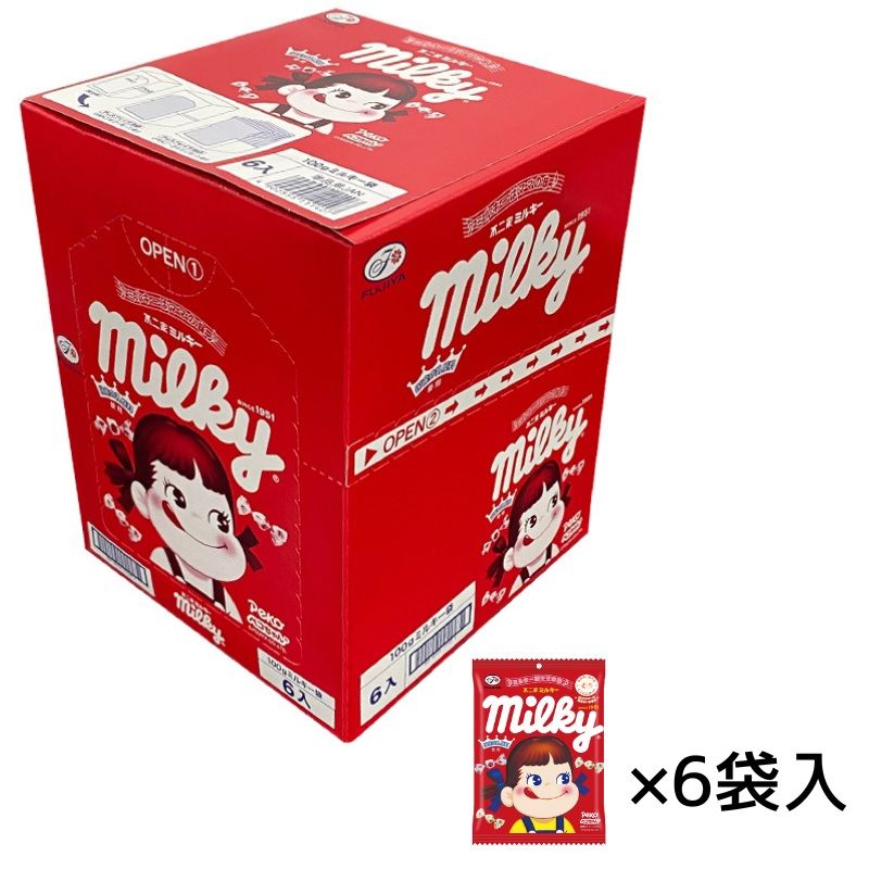 100gミルキー袋 6袋入りの通販｜不二家「ファミリータウン」