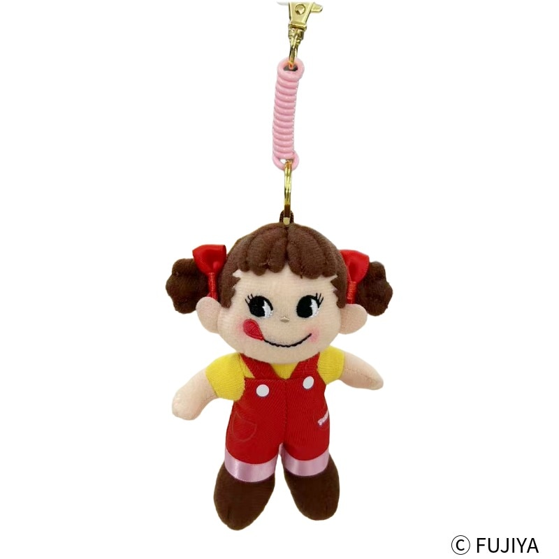 ペコちゃんコイルチェーンぬいぐるみマスコット ピンクの通販｜不二家