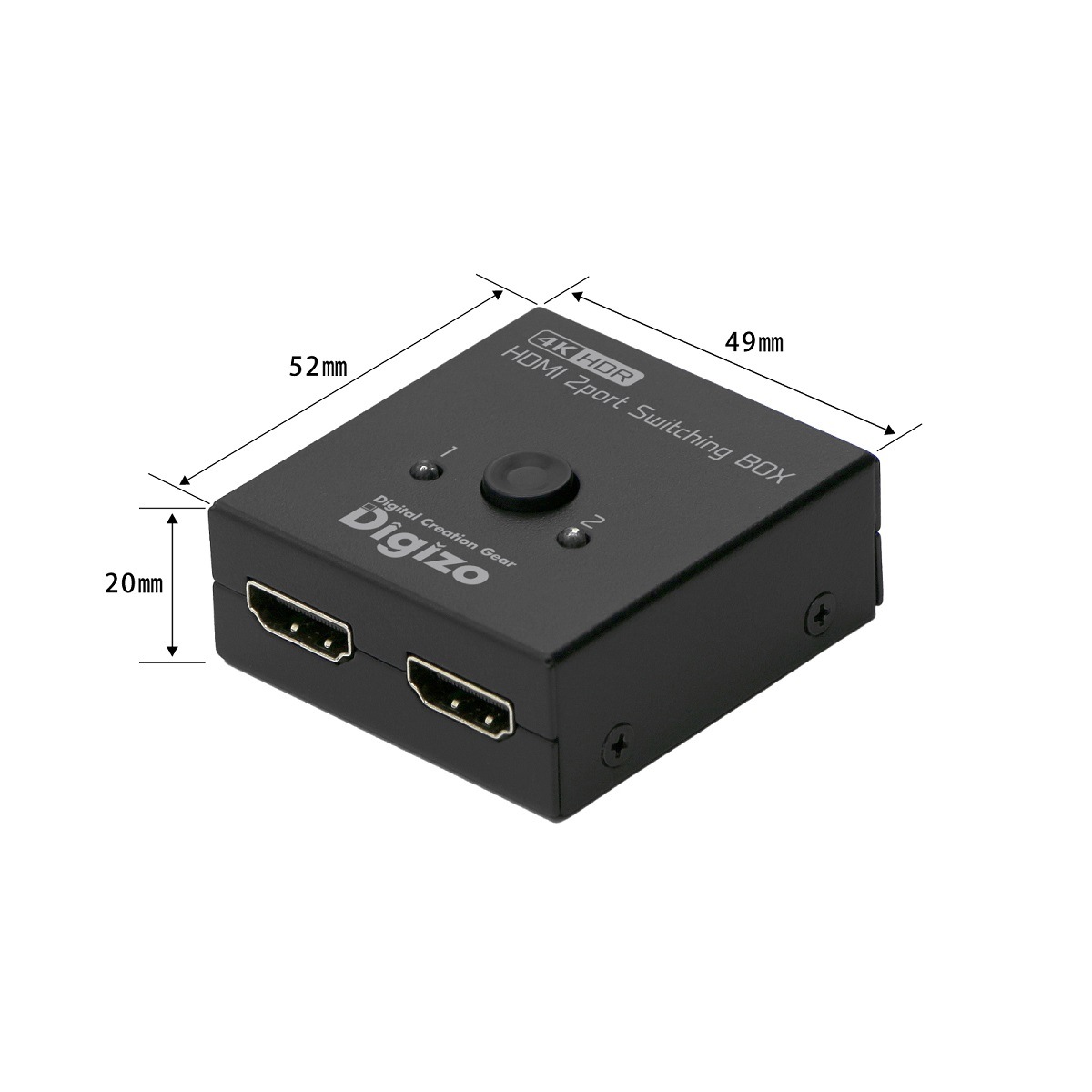 Digizo 4K HDR@60p対応 2ポートHDMI切替器 PHM-SW201SA ［プリンストン