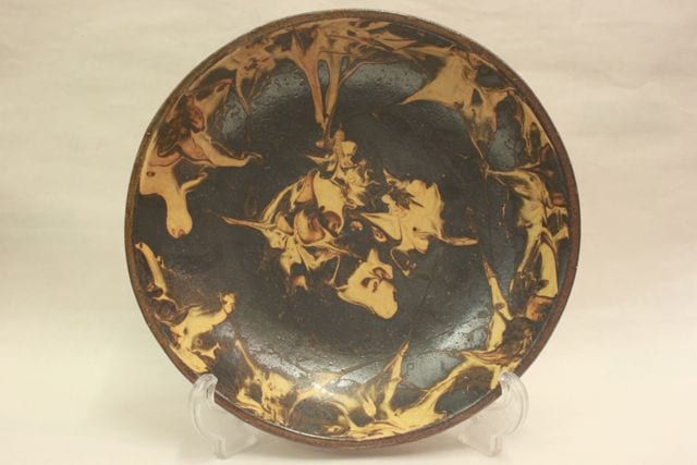 難あり 山田洋次 器 文字のスリップウェア 中皿5.5寸 山田洋次展