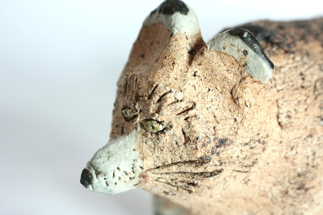 前川幸市 陶動物 キツネ | 大阪店民藝陶器在庫,作家もの陶器 前川幸市