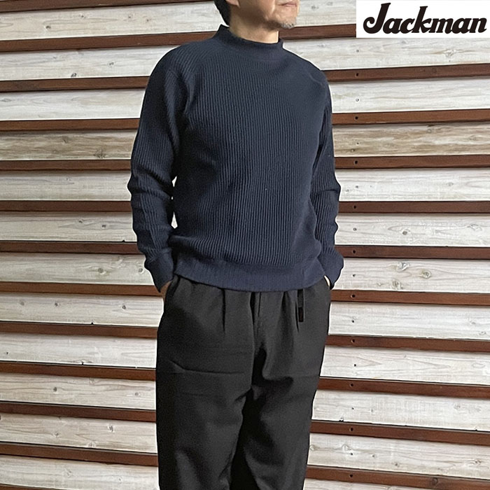 ジャックマン Jackman Waffle Midneck ワッフル素材ミッドネック