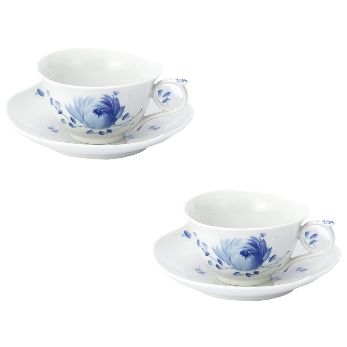 マイセン 青い花 ペア ティーカップ＆ソーサー 614701/28633/4T