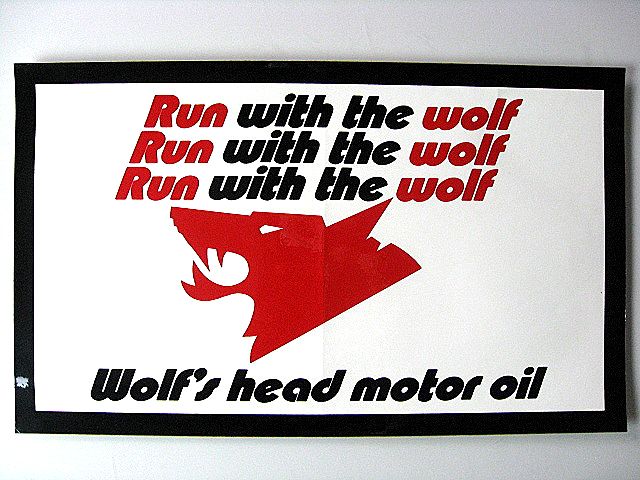 ☆特大！ 1970's WOLF'S HEAD ウルフズヘッド ビンテージ デカール