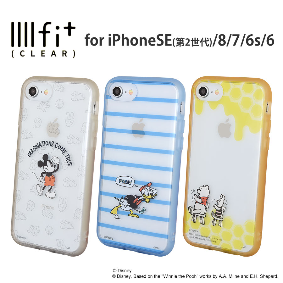 ディズニーキャラクター／IIIIfit Clear iPhoneSE(第2世代)/8/7/6s/6