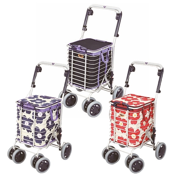 ユーバ産業 バッグ付 アルミワイヤーカート 【福祉発明品ショップ本店】