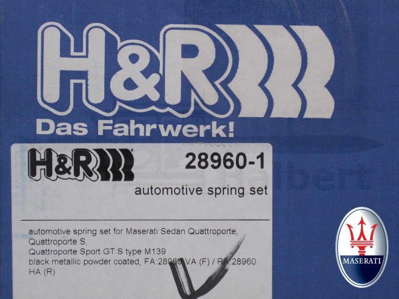 H&R ダウンサス 28960-1【H&R Sport Springs】スポーツスプリング
