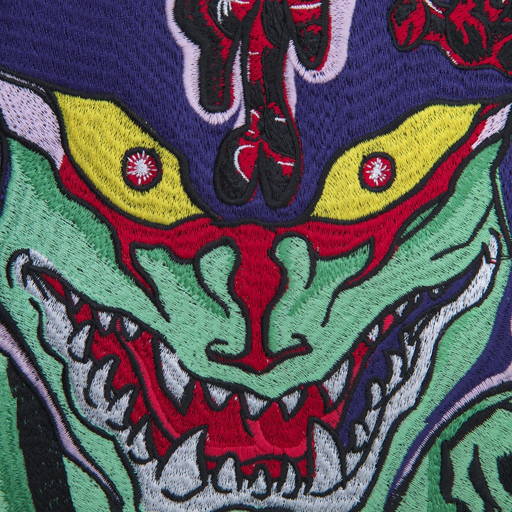 デビルマン/スタジアムジャンパー限定版/不動明 刺繍 袖部分革仕様