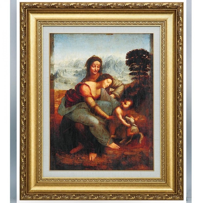 ダ・ヴィンチ 聖アンナと聖母子 6号 立体複製名画 : アートの友社