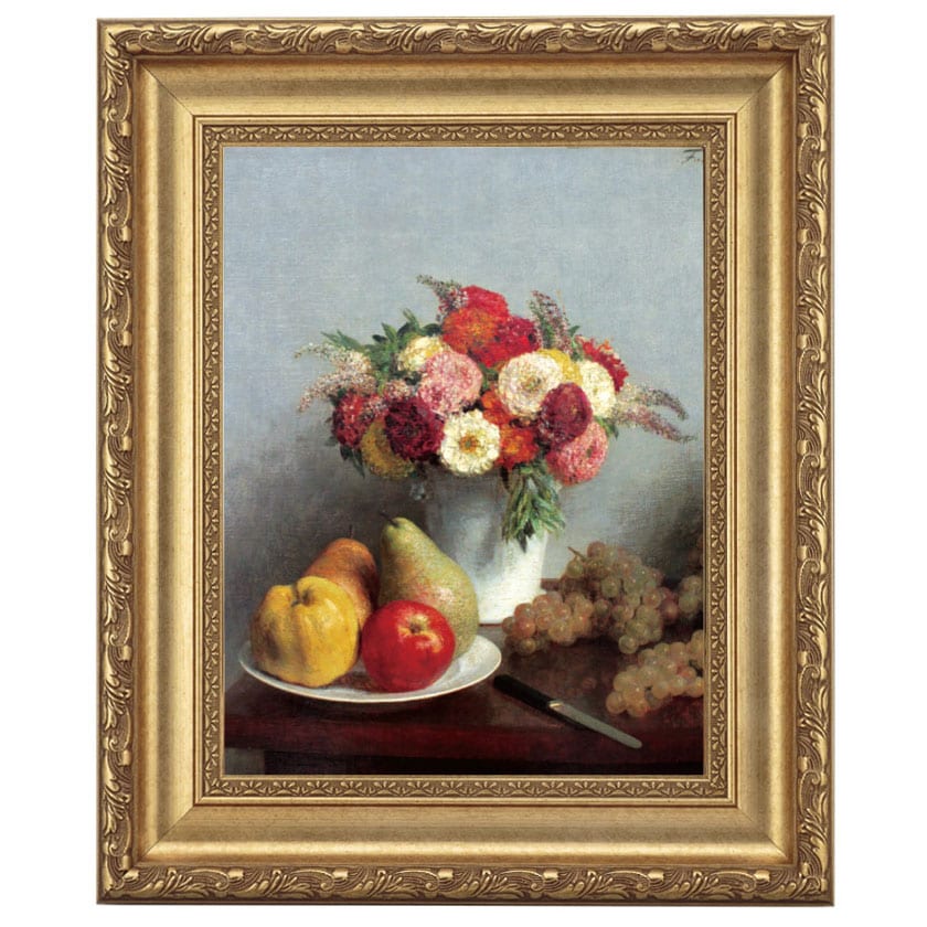 ファンタン・ラトゥール 「花と果実」 10号 立体複製名画 【5