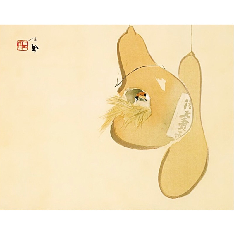 横額 刺繍 竹内栖鳳の絵をモチーフに 横額 刺繍 竹内栖鳳の