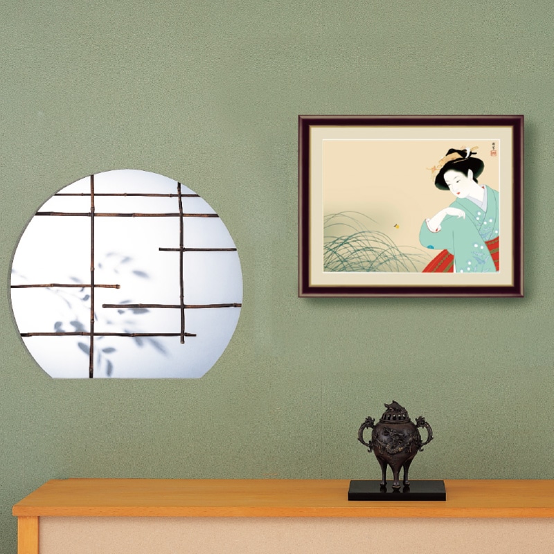 上村松園『鼓の音』額 : アートの友社 上村松園『鼓の音』額 112029