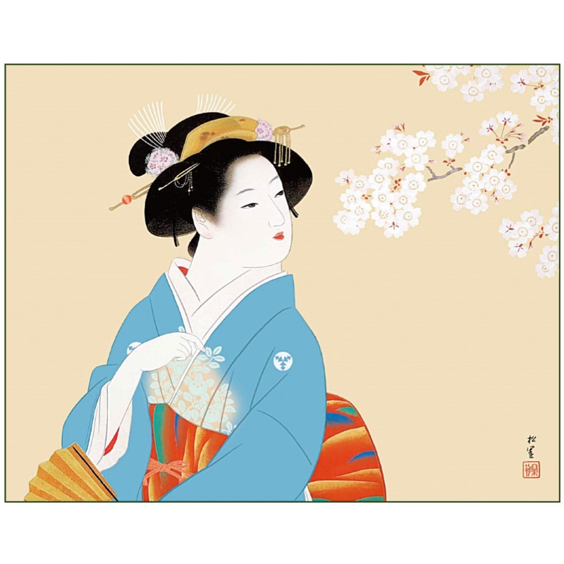 上村松園『花下美人』額【ポイント5％還元中】 : アートの友社 上村