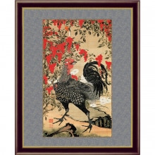 伊藤若冲 動植綵絵 雪中鴛鴦図 額 美術品 インテリア 複製 アートの友