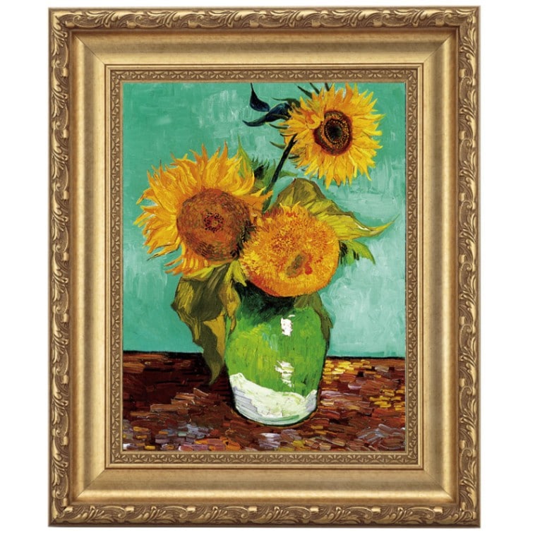 ゴッホ 「3本のひまわり」 4号 立体複製名画 【5％ポイント還元中