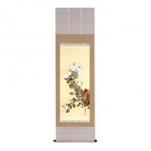 酒井抱一 「十二か月花鳥図」 三月 「桜に雉子図」 複製掛軸 : 酒井抱