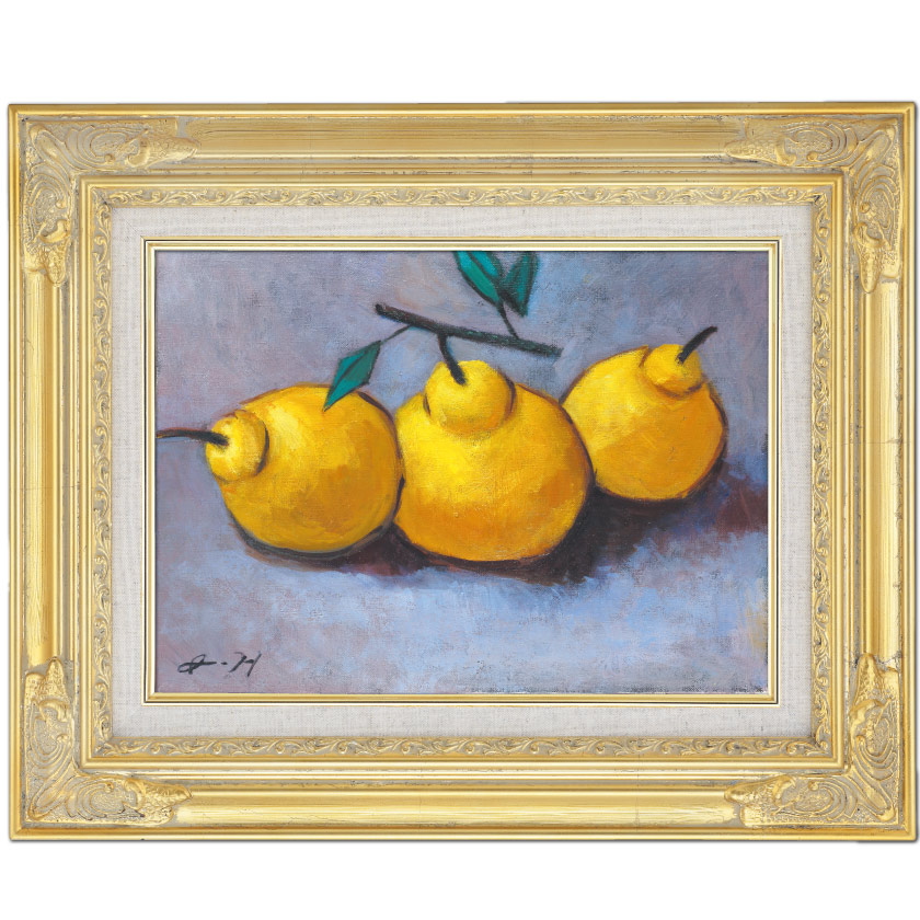 ☆Chiejasさま専用☆ 柾木高 『鉢に柘榴』 F4号 油絵 ☆Chiejasさま