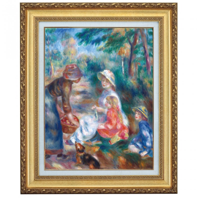 ルノワール「リンゴ売り」6号立体複製名画【ポイント5％還元中