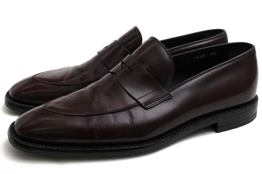 PRADA 1472 / プラダ 牛革 Uチップ レザーソール レッドブラウン 赤茶