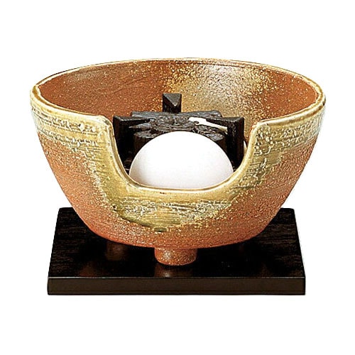 ヤマキ電器 茶道用電気炭 紅鉢風炉一式セット 信楽タイプ YU-407