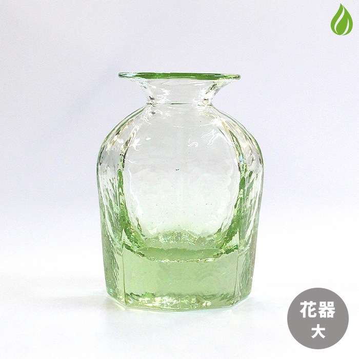 吹きガラス 水口智貴 いぐさガラス 花器 大 [化粧箱付]