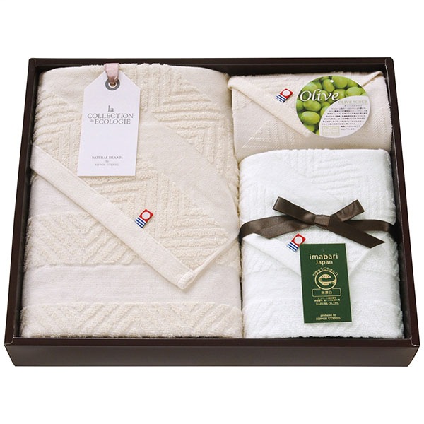 今治エコマークオリーブスクラブⅡ タオルセット TNI4003015 【送料