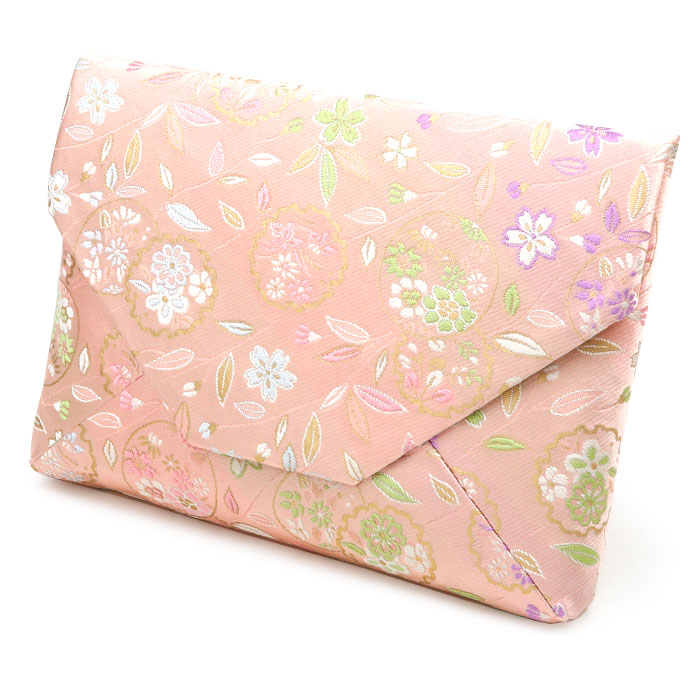 茶道具 数寄屋袋/数奇屋袋/すきや袋】 数寄屋袋 柳桜に花の丸 正絹