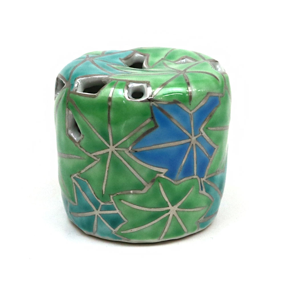 茶道具 蓋置】 蓋置 色絵 青楓 高野昭阿弥作 | 蓋置（ふたおき