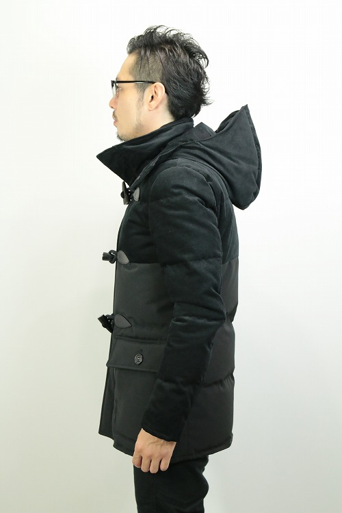 30%OFF】AKM バイカラーダッフルダウンコート BLACK C001-CNP015 | AKM