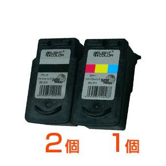 BC-340XL 2個/BC-341XL 1個セット 互換インク ブラック/黒+カラー (BC