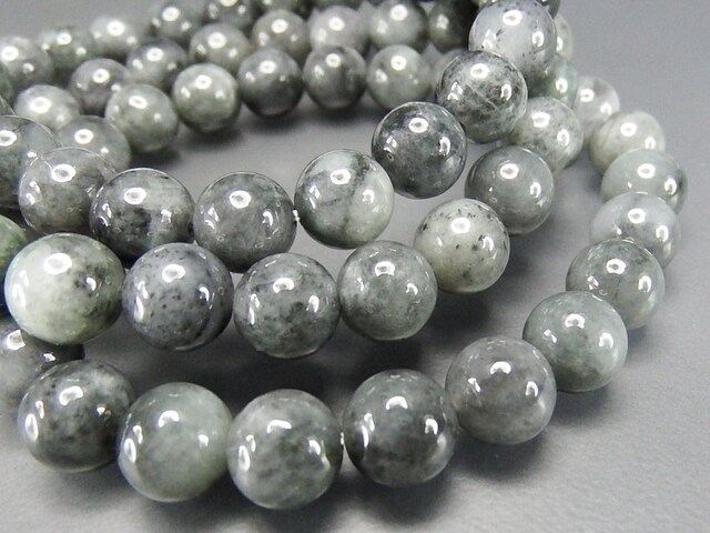 黒翡翠約8mm天然石黒ひすいブレスレット数珠本翡翠ジェダイト五徳魔石