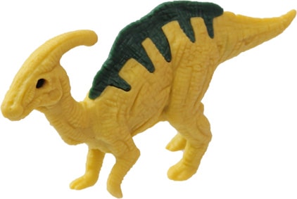 パラサウロロフス イエロー消しゴム | 1個単品,どうぶつ,恐竜
