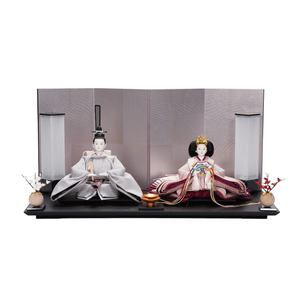 雛人形】小三五 正絹 雲母染 親王飾り | 平安道翠作 ｜雛人形・五月