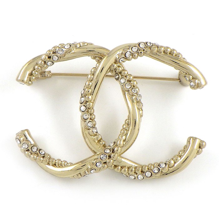 ◇シャネル◇GP×ラインストーン/ココマーク/174/ブローチ/ブランド