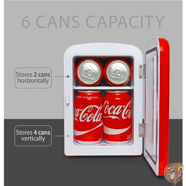 コカコーラ Coca-Cola ミニ冷蔵庫 6缶 クラシック 4L 持ち運び