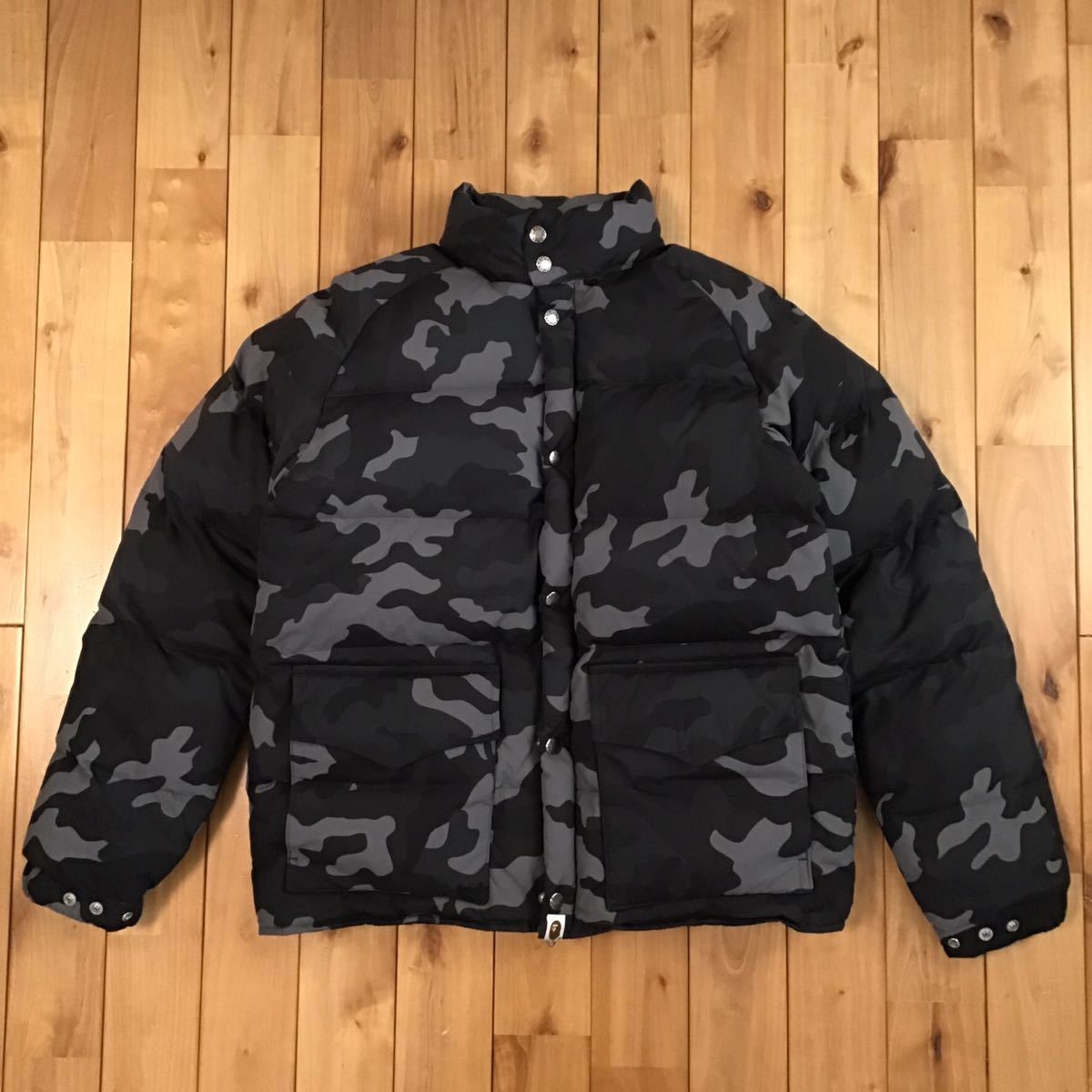 Woodland camo ダウンジャケット Mサイズ a bathing ape BAPE down