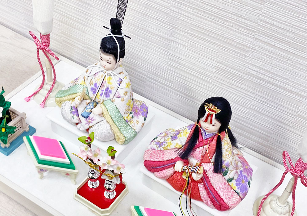 雛人形 コンパクト ぷちひまり 木目込み｜可愛らしいミニサイズ雛人形