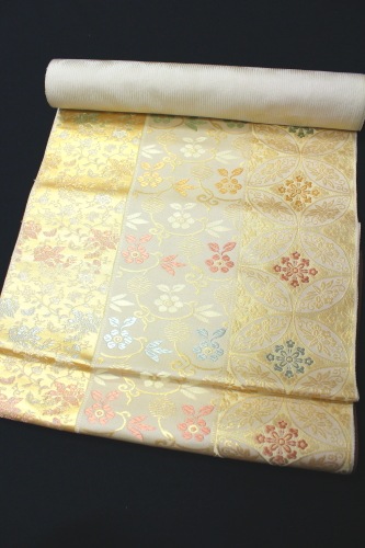 箔屋清兵衛謹製 九寸名古屋帯「唐花七宝華紋」 | 販売着物商品,名古屋