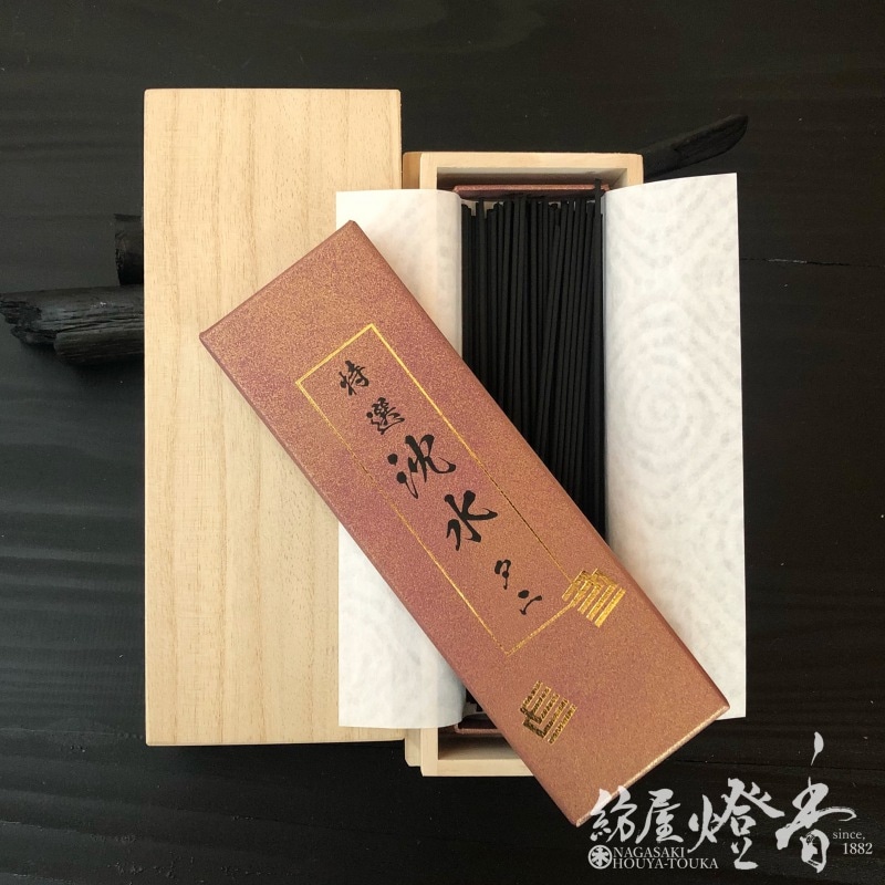 高級線香『タニ沈香一味【特選・沈水タニ-JINSUITANI-】中寸バラ詰紙箱